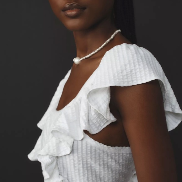 Anthropologie Maeve Ruffled Peplum Open-Back Top - size XL - Picture 4 of 8